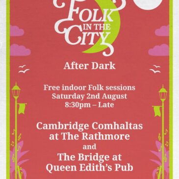 Folk in the City – Irish Session – Saturday 2nd August