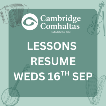 Cambridge Comhaltas Resume Lessons This September!